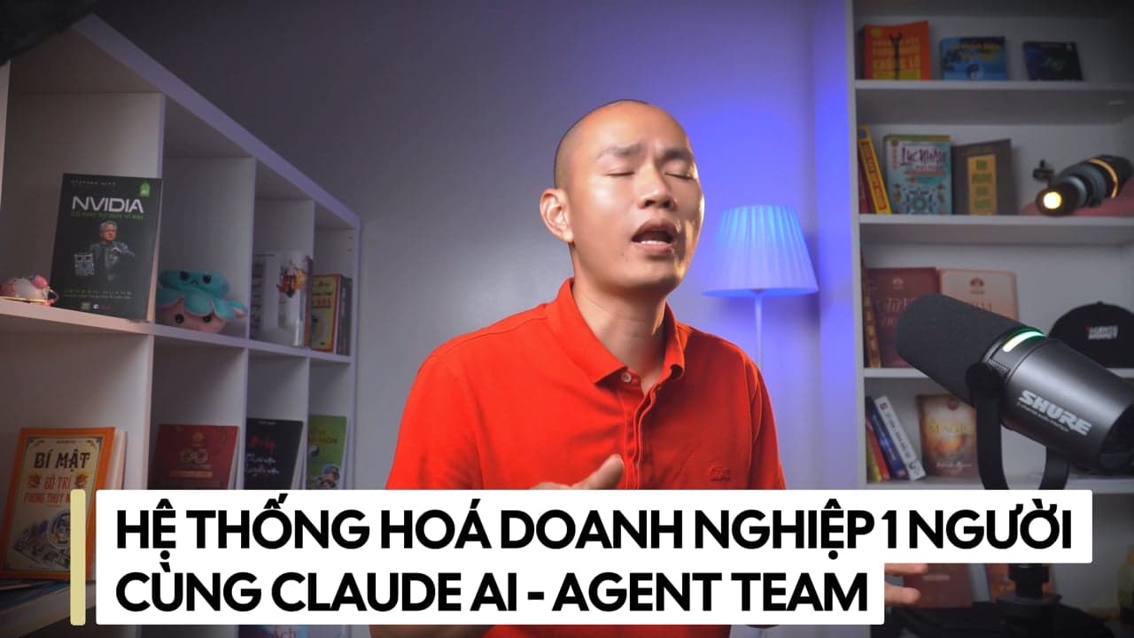 Ảnh bìa video giới thiệu lớp Hệ thống hoá doanh nghiệp 1 người với Claude AI